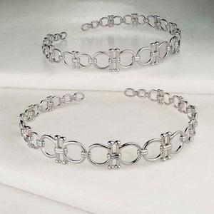 Bocara - Equestrian Horse Bit Choker Necklace in Silver