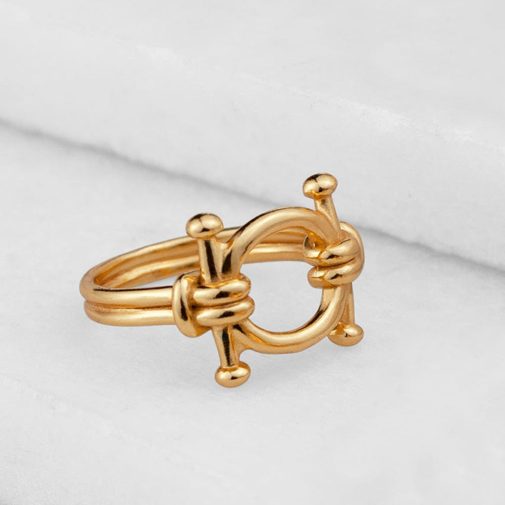Bocara - Horse Bit Equestrian Ring in Gold