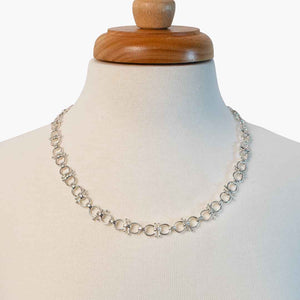 Bocara - Horse Bit Chain Link Equestrian Necklace in Silver