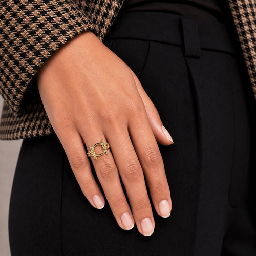 Bocara - Horse Bit Equestrian Ring in Gold