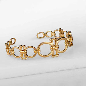 Bocara - Horse Bit Equestrian Wrist Cuff in Gold