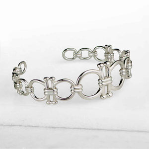 Bocara - Horse Bit Equestrian Wrist Cuff in Silver