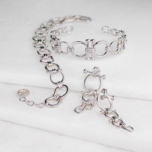 Bocara - Horse Bit Equestrian Wrist Cuff in Silver