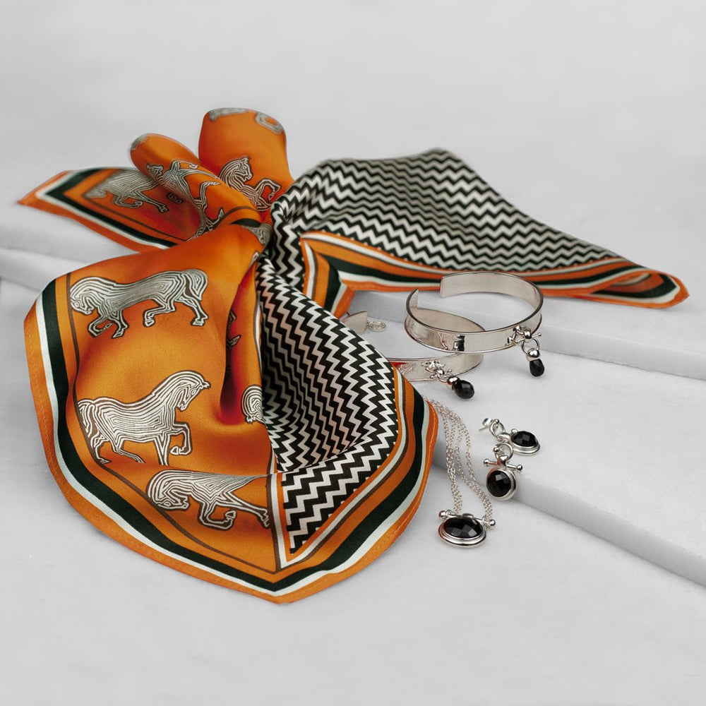 Briolette - Black Onyx Horse Bit Cuff Bracelet in Silver