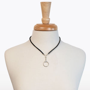 Camden - Leather & Silver Equestrian Horse Bit Necklace