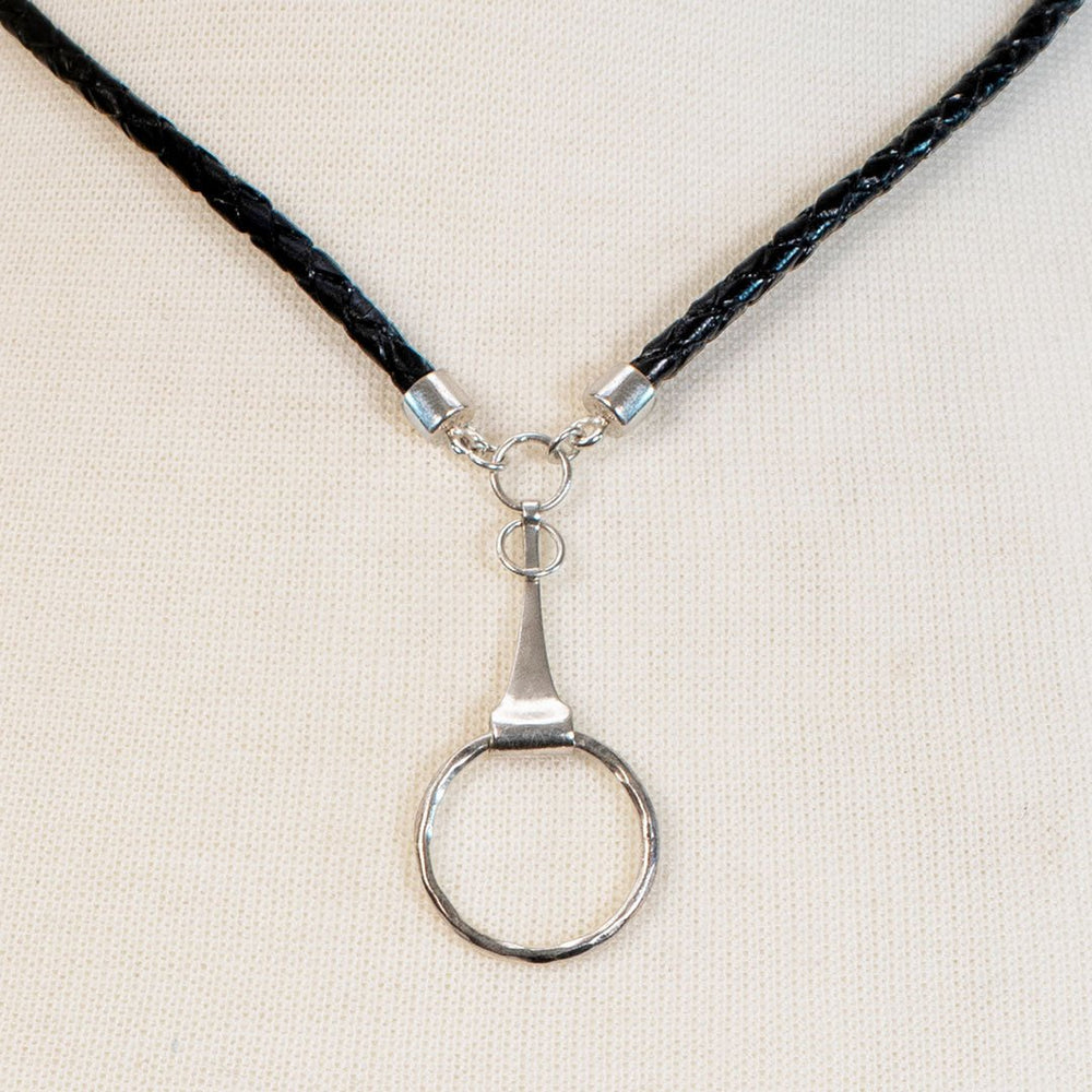 Camden - Leather & Silver Equestrian Horse Bit Necklace