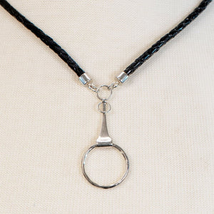 Camden - Leather & Silver Equestrian Horse Bit Necklace