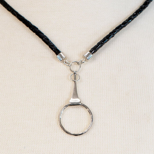 Camden - Leather & Silver Equestrian Horse Bit Necklace
