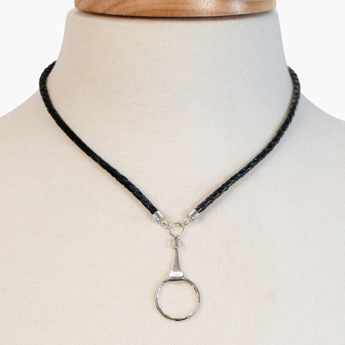 Camden - Leather & Silver Equestrian Horse Bit Necklace