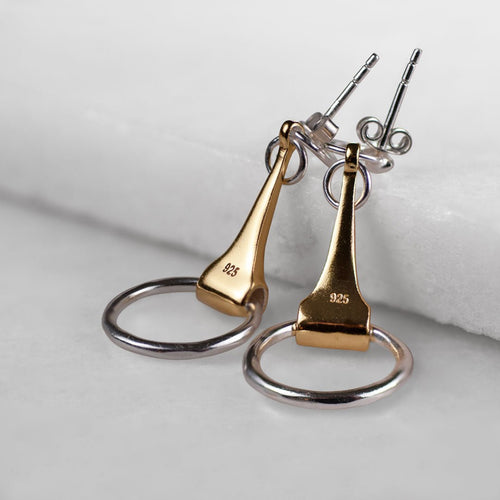 Camden - Equestrian Horse Bit Earring in Two Tone
