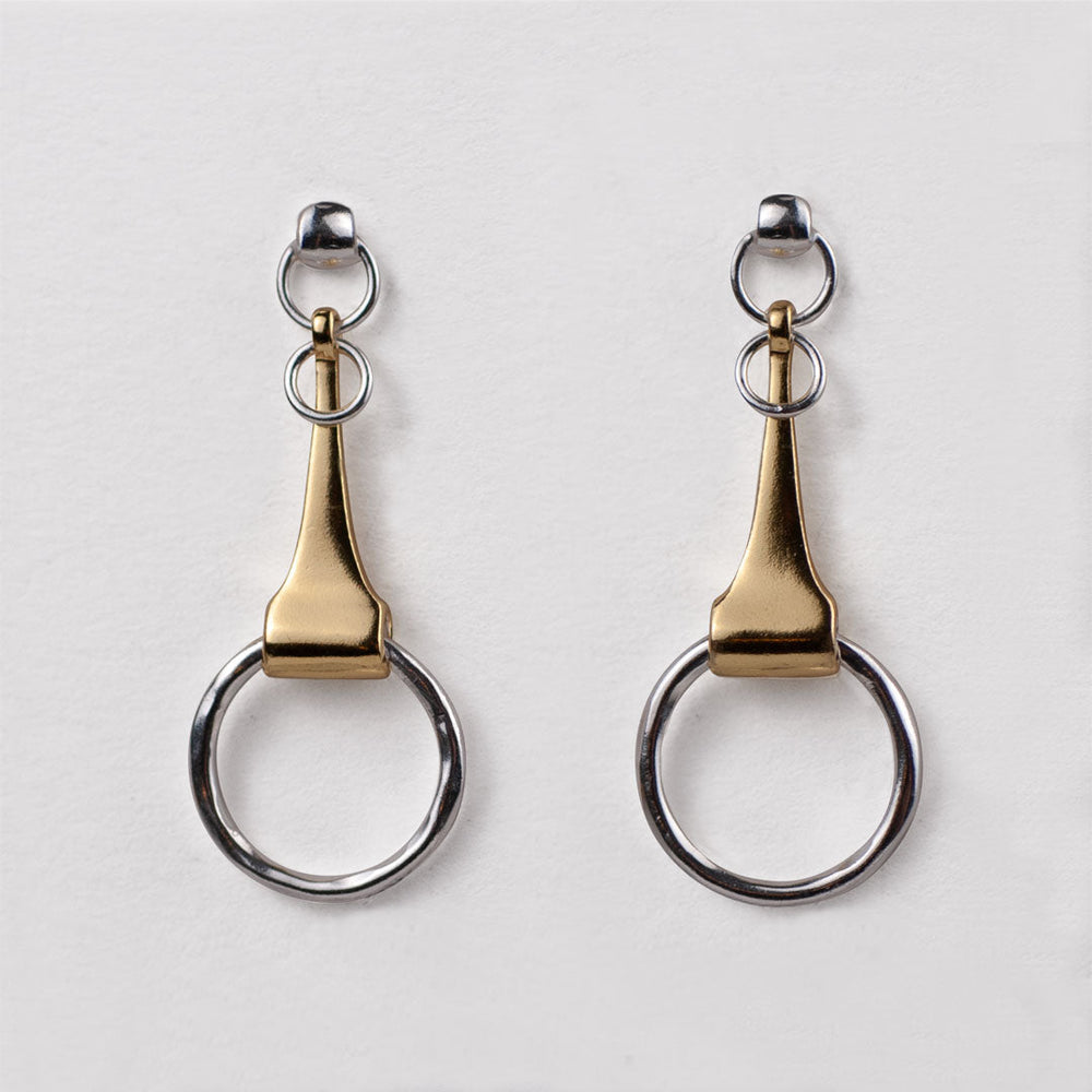 Camden - Equestrian Horse Bit Earring in Two Tone