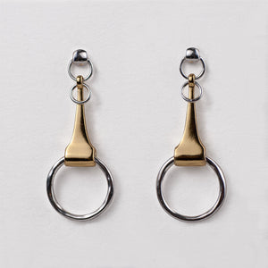 Camden - Equestrian Horse Bit Earring in Two Tone