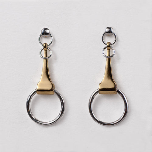 Camden - Equestrian Horse Bit Earring in Two Tone
