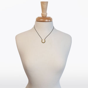 Canteen - Equestrian Horseshoe Necklace in Black & Gold