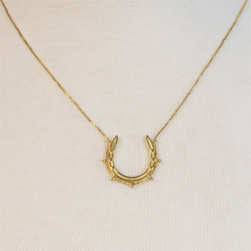Canteen - Equestrian Horseshoe Necklace in Gold