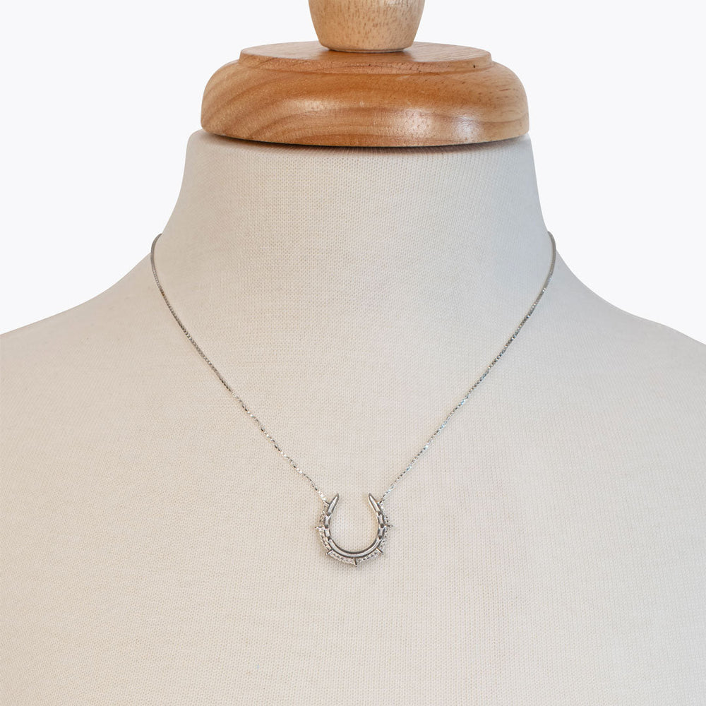Canteen - Equestrian Horseshoe Necklace in Silver