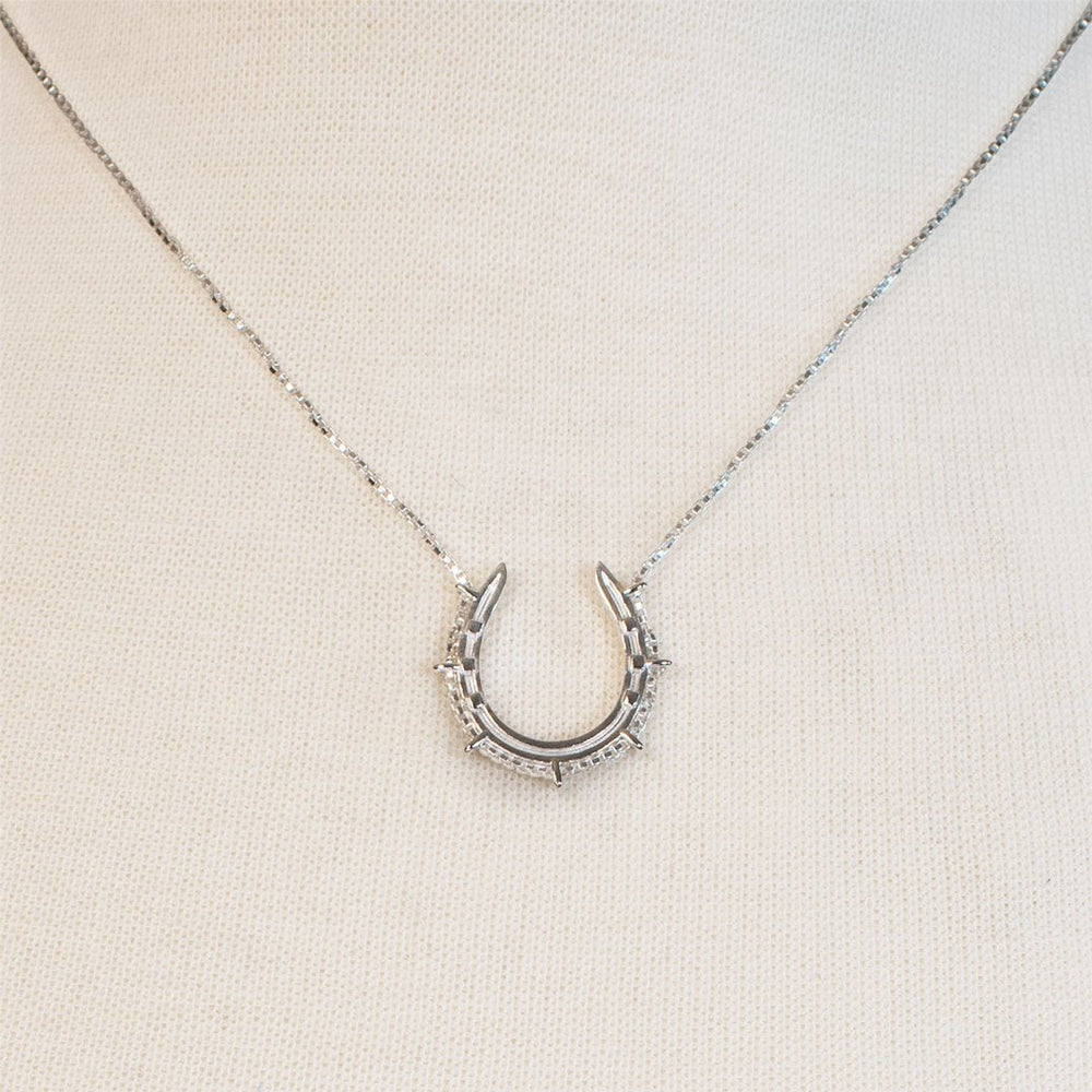Canteen - Equestrian Horseshoe Necklace in Silver