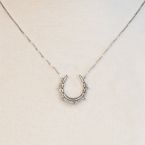 Canteen - Equestrian Horseshoe Necklace in Silver