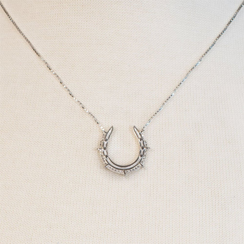 Canteen - Equestrian Horseshoe Necklace in Silver