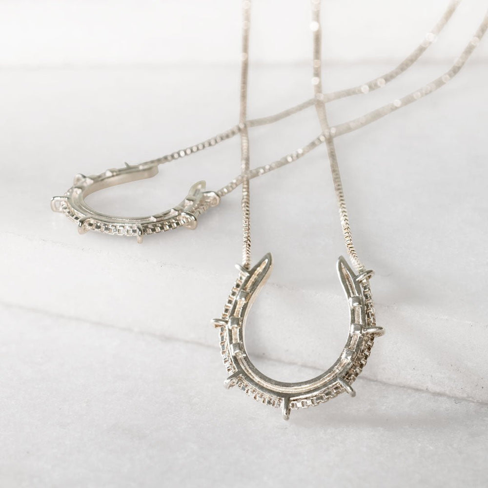 Canteen - Equestrian Horseshoe Necklace in Silver