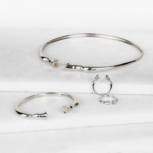 Cavallo - Horse Hoof Neck Cuff in Silver