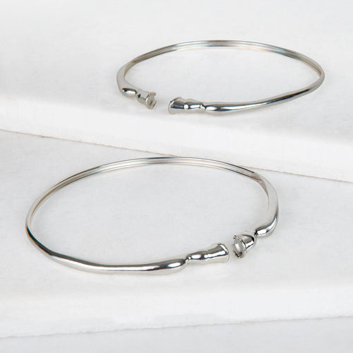 Cavallo - Horse Hoof Neck Cuff in Silver