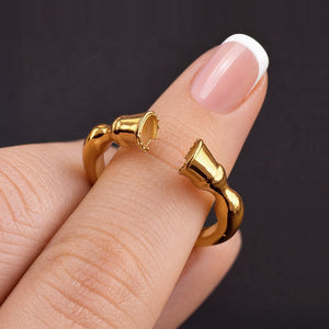 Cavallo - Horse Hooves Equestrian Ring in Gold