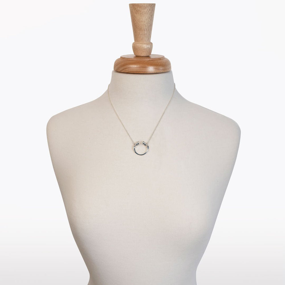 Cavallo - Horseshoe Equestrian Necklace in Silver