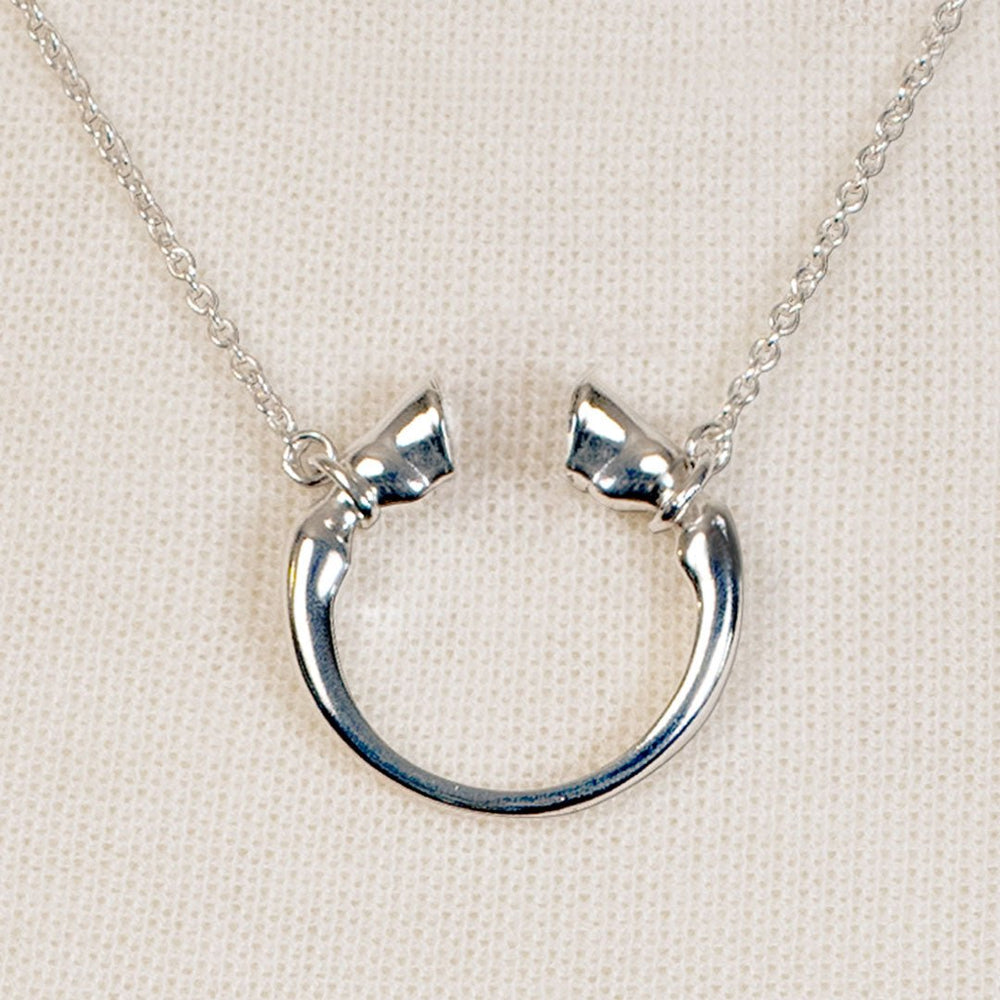 Cavallo - Horseshoe Equestrian Necklace in Silver