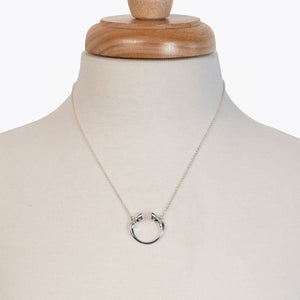 Cavallo - Horseshoe Equestrian Necklace in Silver