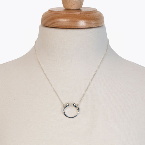 Cavallo - Horseshoe Equestrian Necklace in Silver