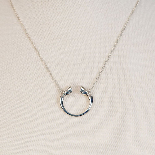 Cavallo - Horseshoe Equestrian Necklace in Silver