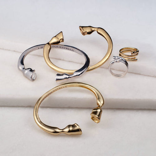 Cavallo - Moissanite Horseshoe Earring in Gold