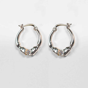 Cavallo - Moissanite Horseshoe Earring in Sterling Silver