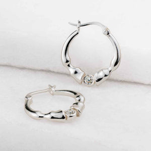 Cavallo - Moissanite Horseshoe Earring in Sterling Silver