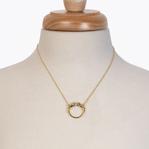 Cavallo - Moissanite Horses Hoof Necklace in Gold