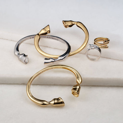 Cavallo - Spiral Horse Hoof Equestrian Ring in Gold