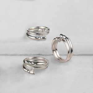 Cavallo - Spiral Horse Hoof Equestrian Ring in silver
