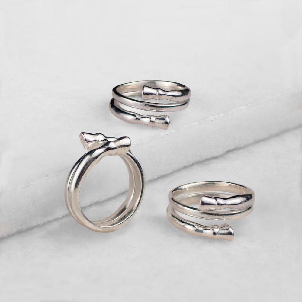 Cavallo - Spiral Horse Hoof Equestrian Ring in silver