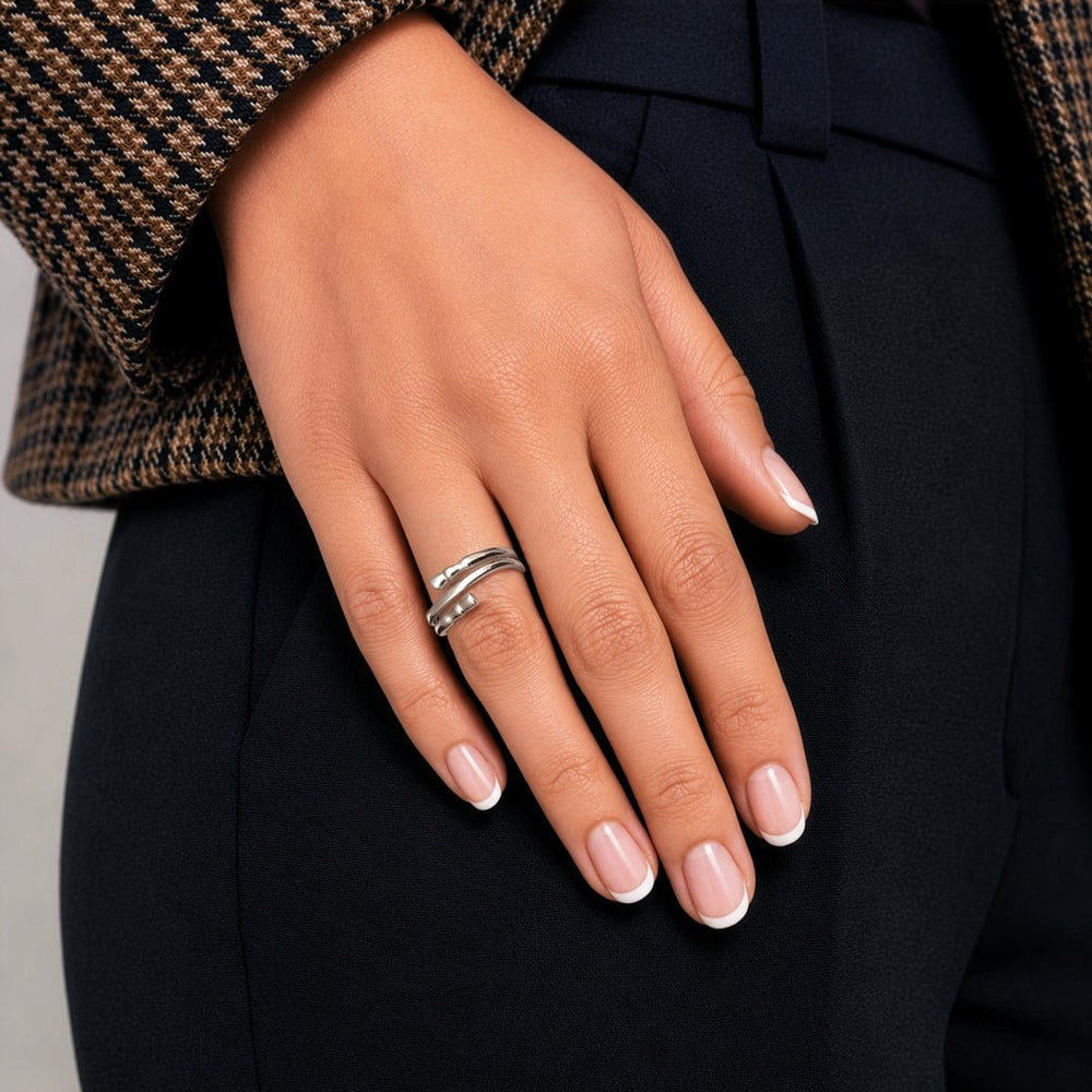 Cavallo - Spiral Horse Hoof Equestrian Ring in silver