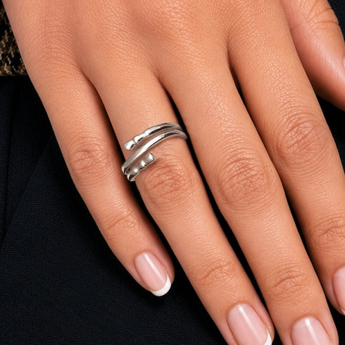Cavallo - Spiral Horse Hoof Equestrian Ring in silver