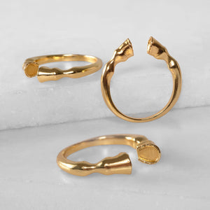 Cavallo - Horse Hooves Equestrian Ring in Gold