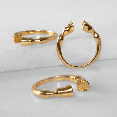 Cavallo - Horse Hooves Equestrian Ring in Gold
