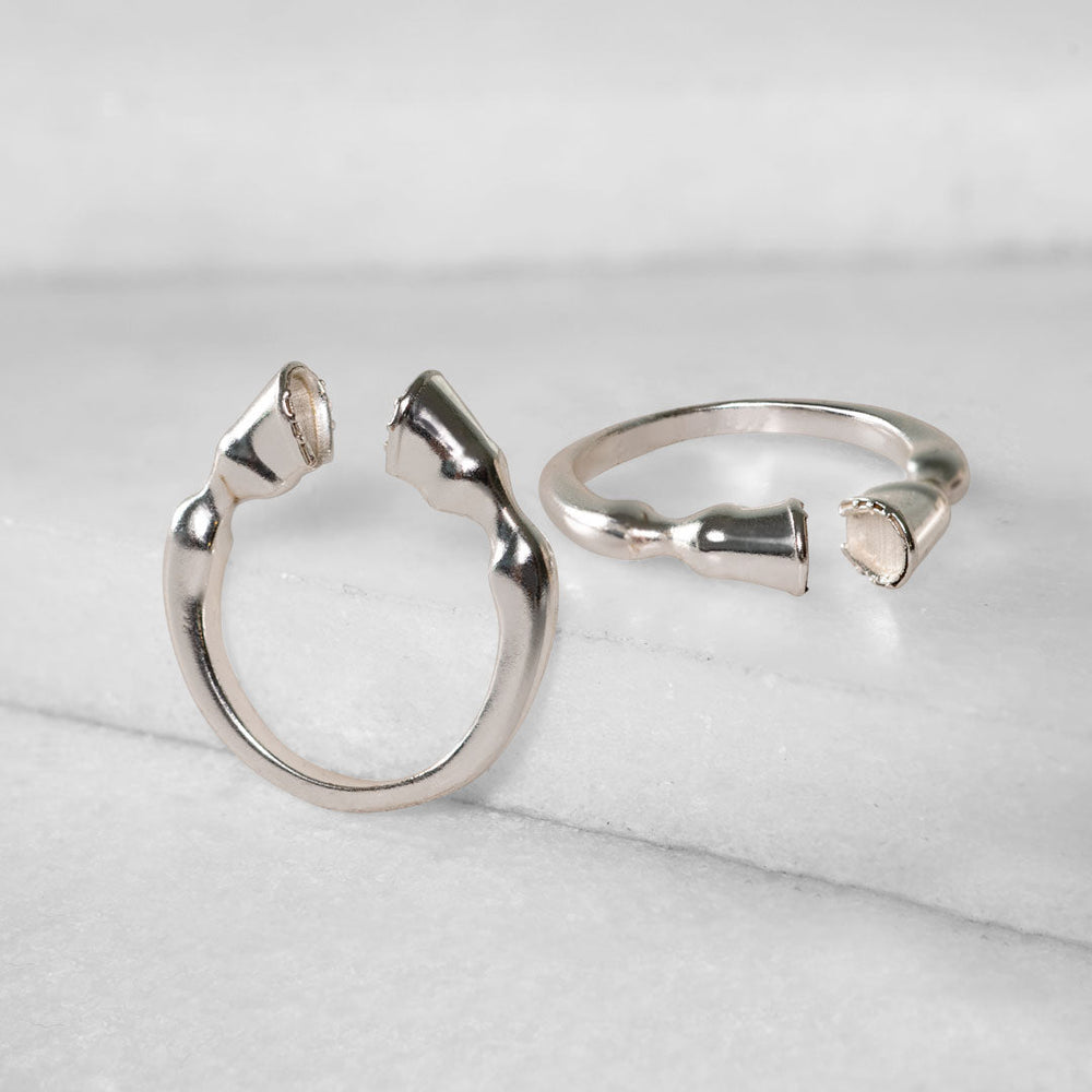 Cavallo - Horse Hooves Equestrian Ring in Silver
