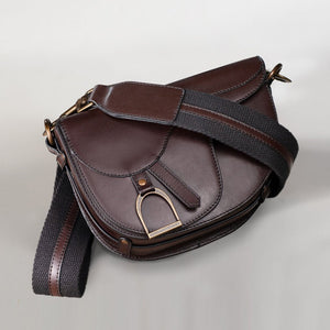 Signature Saddle Bag - Luxury Leather in Deep Brown