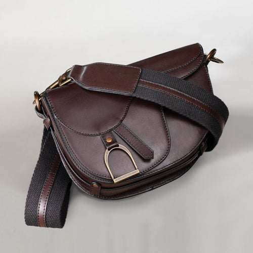Signature Saddle Bag - Luxury Leather in Deep Brown