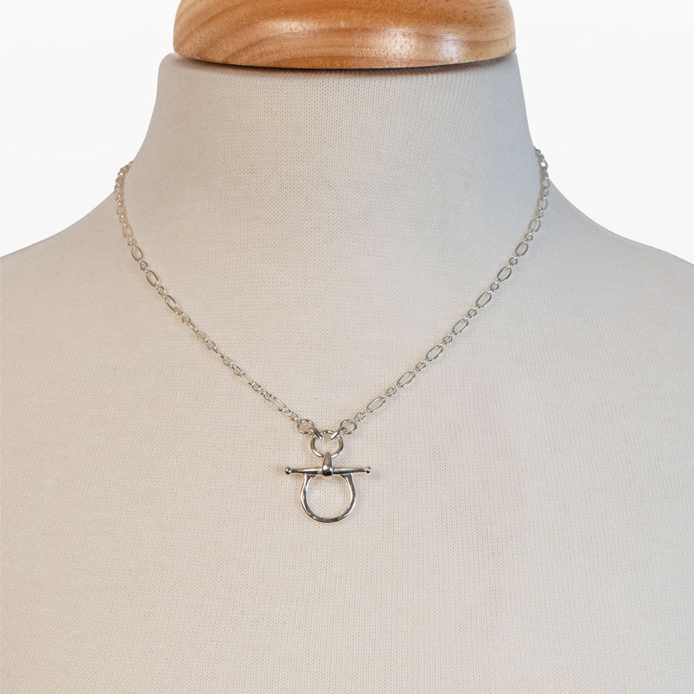 Chelsea - Equestrian Horse Bit Necklace in Silver
