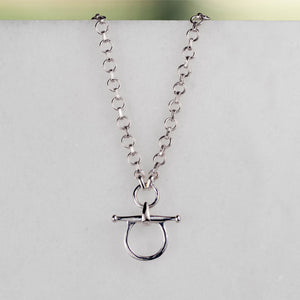 Chelsea - Equestrian Horse Bit Necklace in Silver