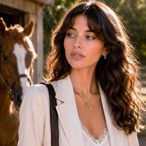 Chelsea - Two Tone Equestrian Horse Bit Necklace