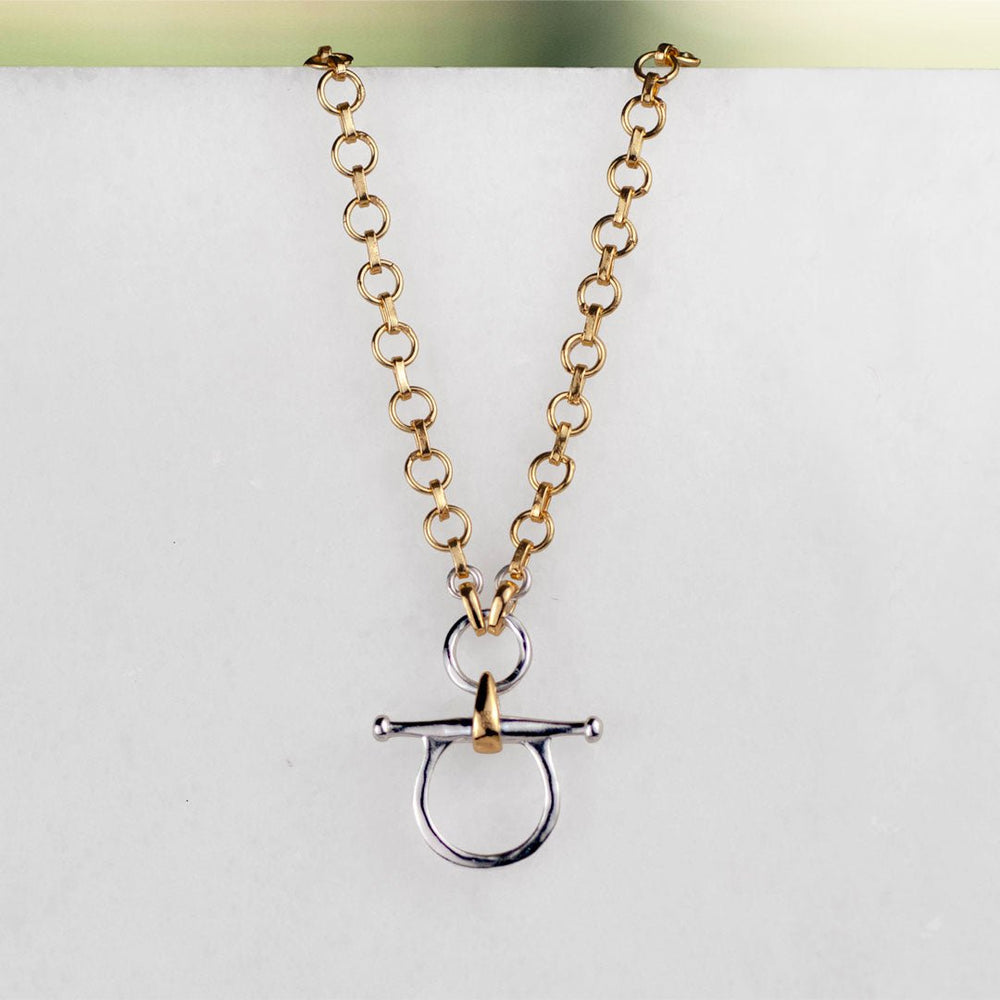 Chelsea - Two Tone Equestrian Horse Bit Necklace